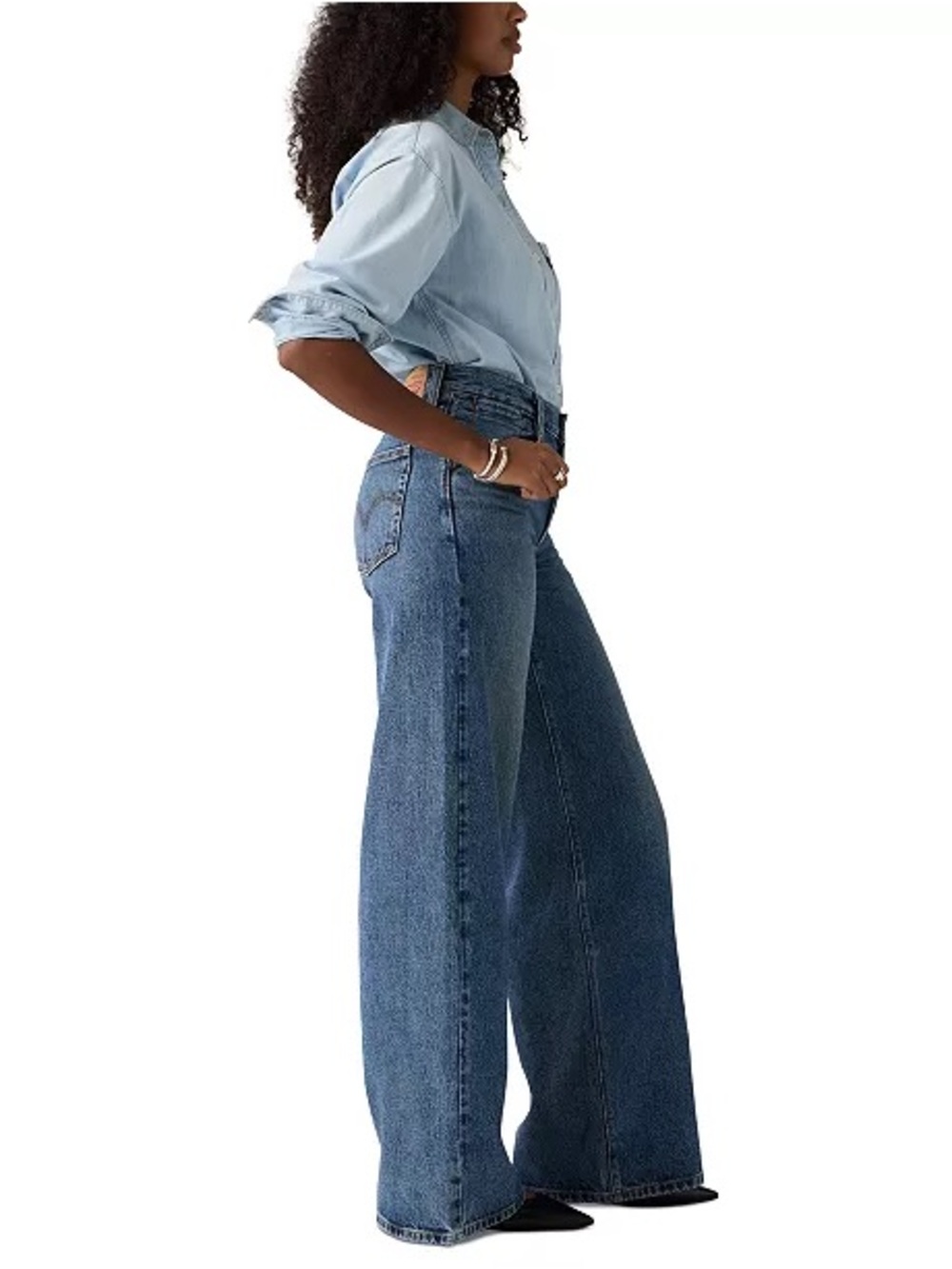 Levi’s ‘94 Baggy Wide Leg Women’s Relaxed Fit Blue Jeans Sz 28 NWT - Picture 2 of 14